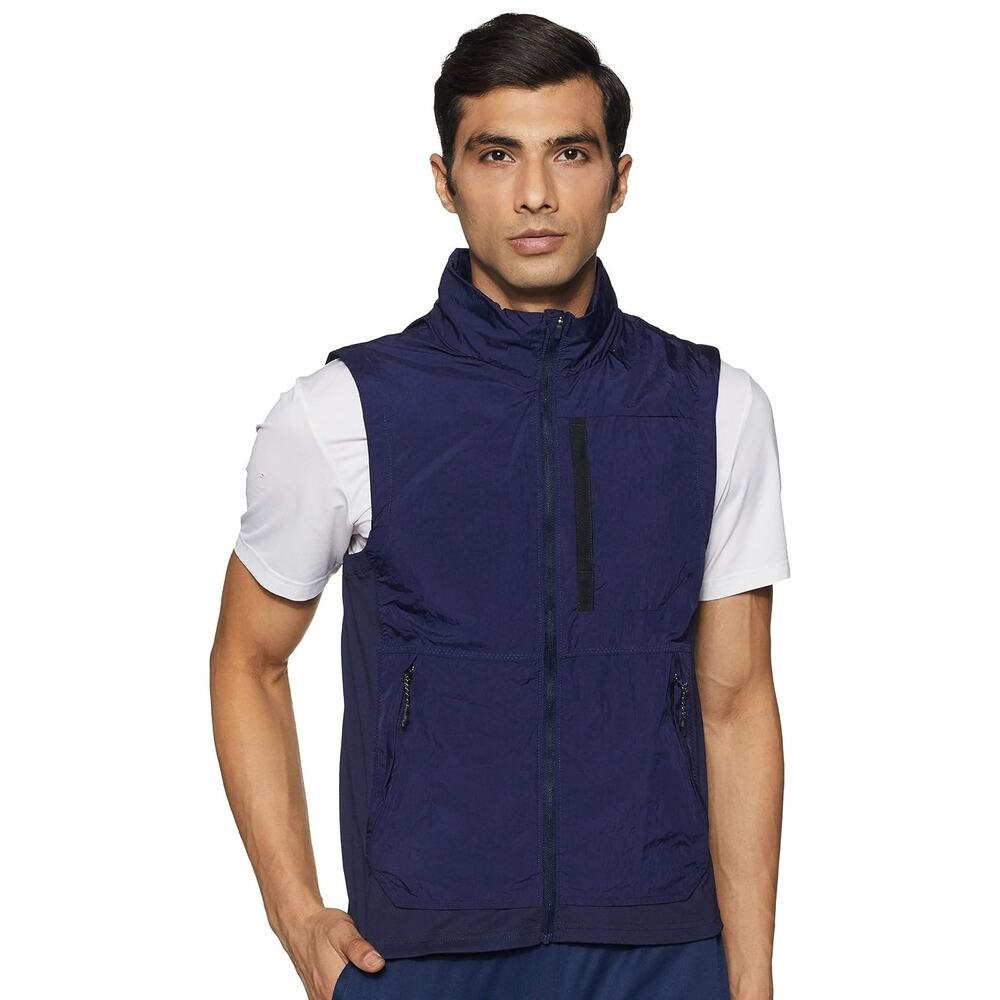 Nike Windbreaker Hooded Vest Size 2XL Navy Blue Waterproof Athletic golf